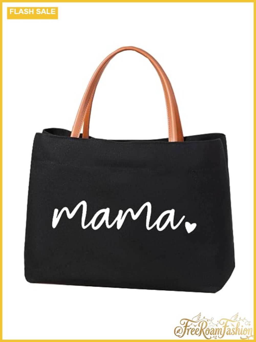 Canvas Tote Bag Snap Closure Travel Hospital Beach Shopping Mom Gift